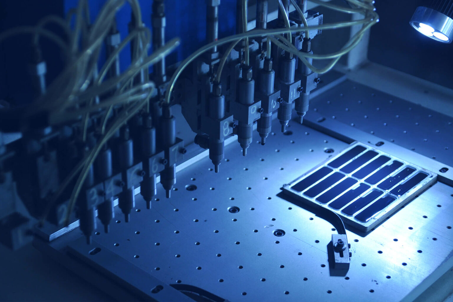 A machine with solar panels.